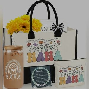 Colorful "Nana" Tote Bag Gift Set